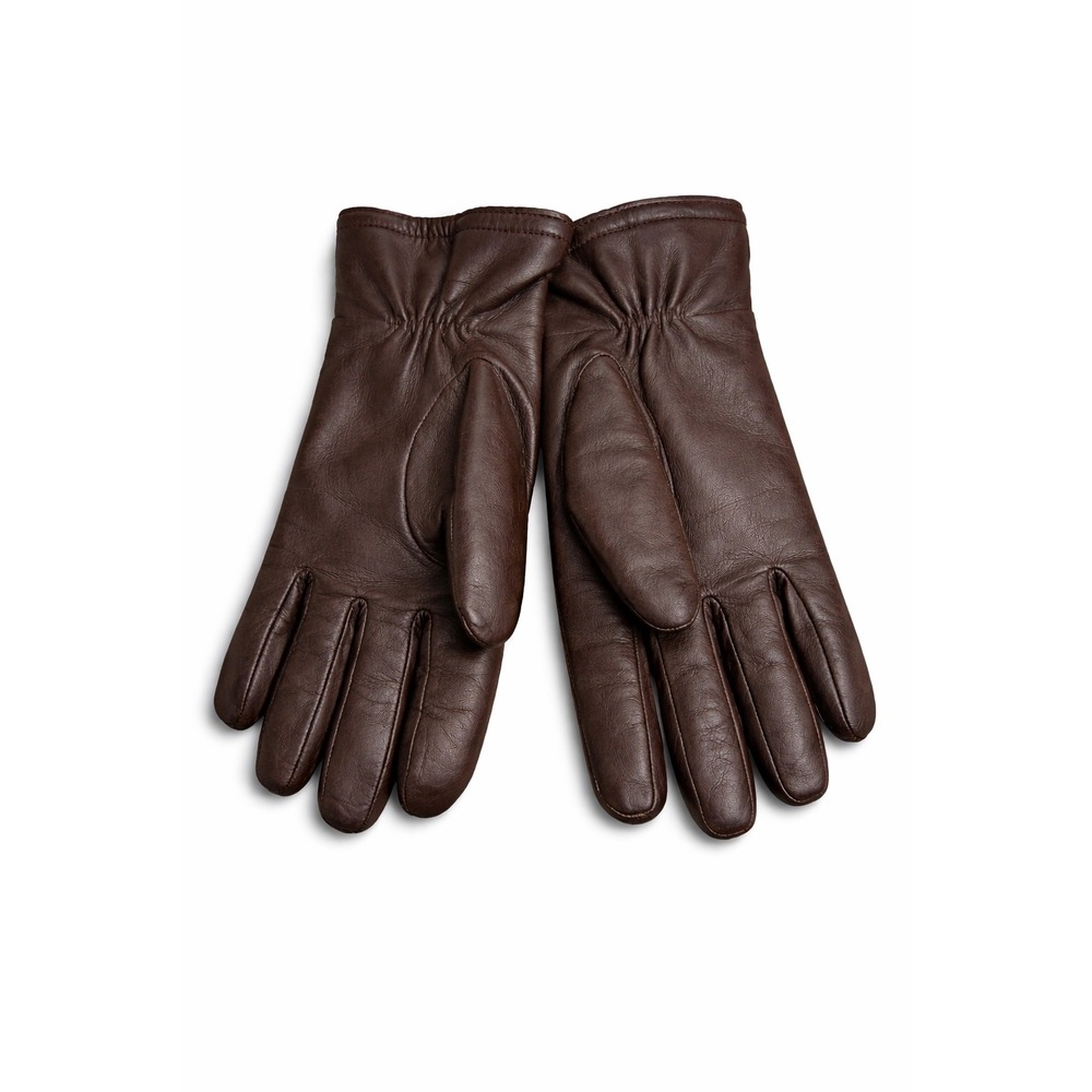 Thinsulate 40g Insulated Dark‎ Brown Leather Winter Gloves Women's Size L Luxury